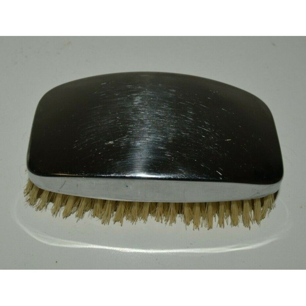 Vintage 1940s Metal Chrome Men's Travel Grooming Set Jacket Brush Piece Rare